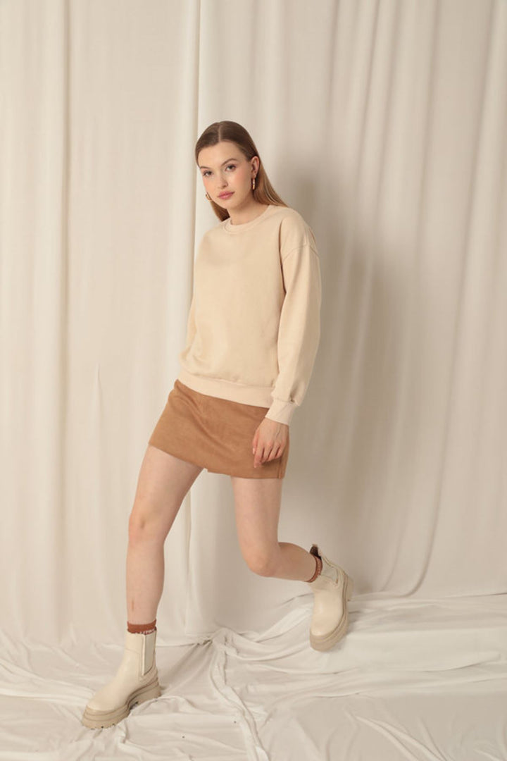 KKT Three Thread Fabric Basic Women's Stone Sweat - Tours
