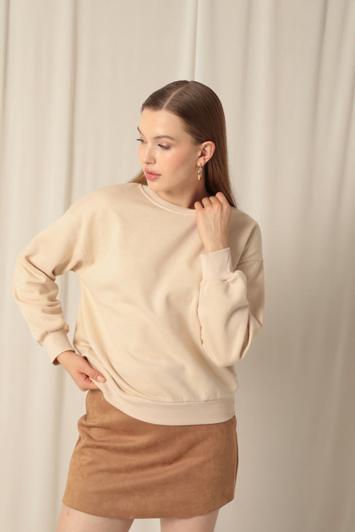 KKT Three Thread Fabric Basic Women's Stone Sweat - Tours