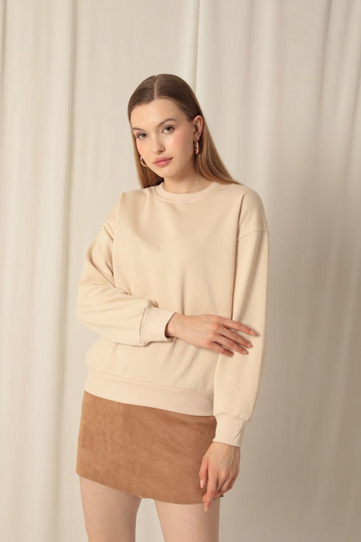 KKT Three Thread Fabric Basic Women's Stone Sweat - Tours