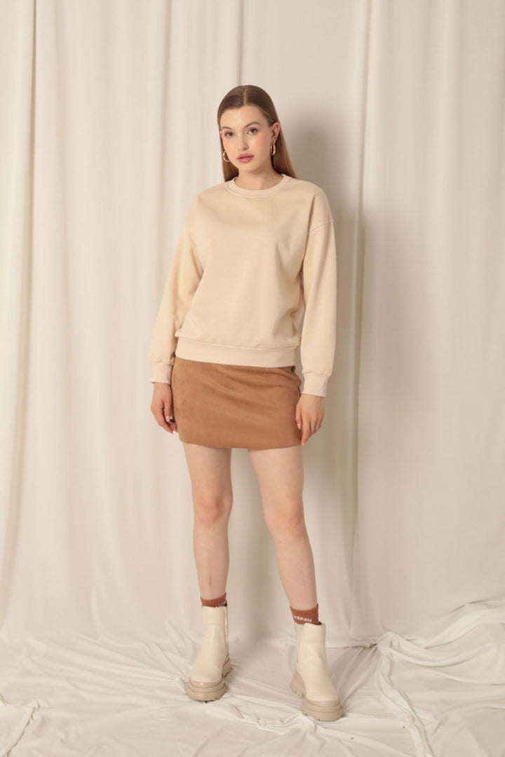 KKT Three Thread Fabric Basic Women's Stone Sweat - Tours