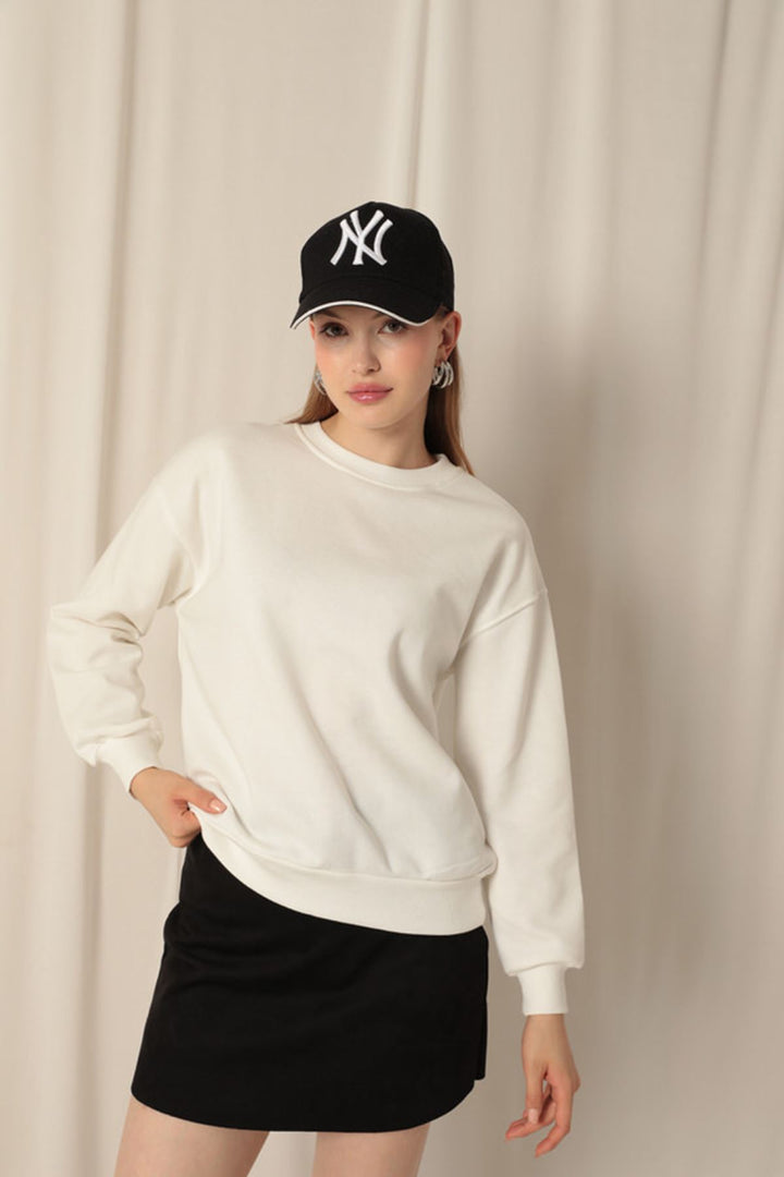 KKT Three Thread Fabric Basic Women's Ecru Sweat - Franklin