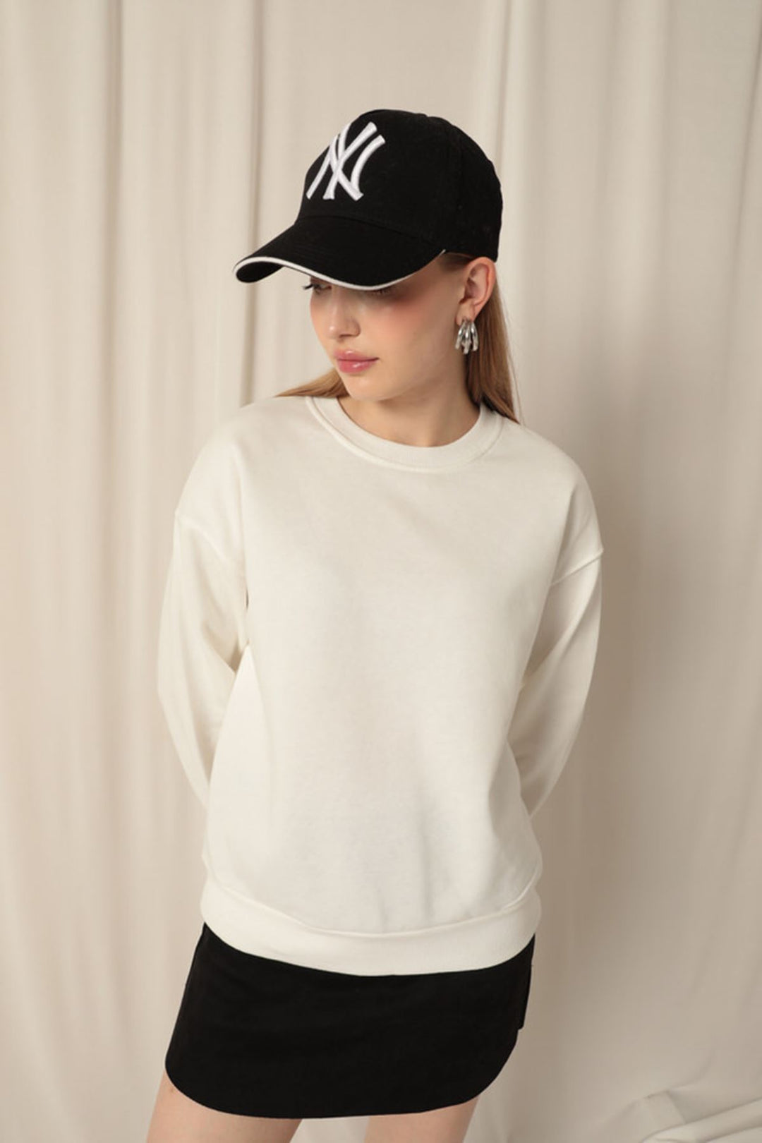 KKT Three Thread Fabric Basic Women's Ecru Sweat - Franklin