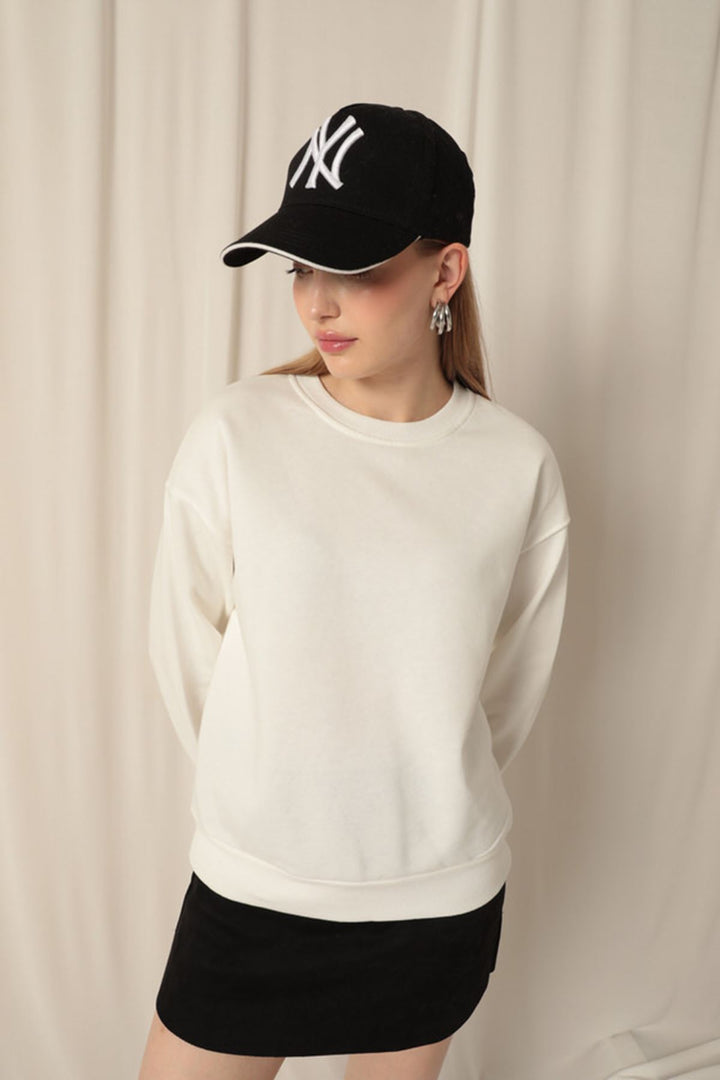 KKT Three Thread Fabric Basic Women's Ecru Sweat - Franklin