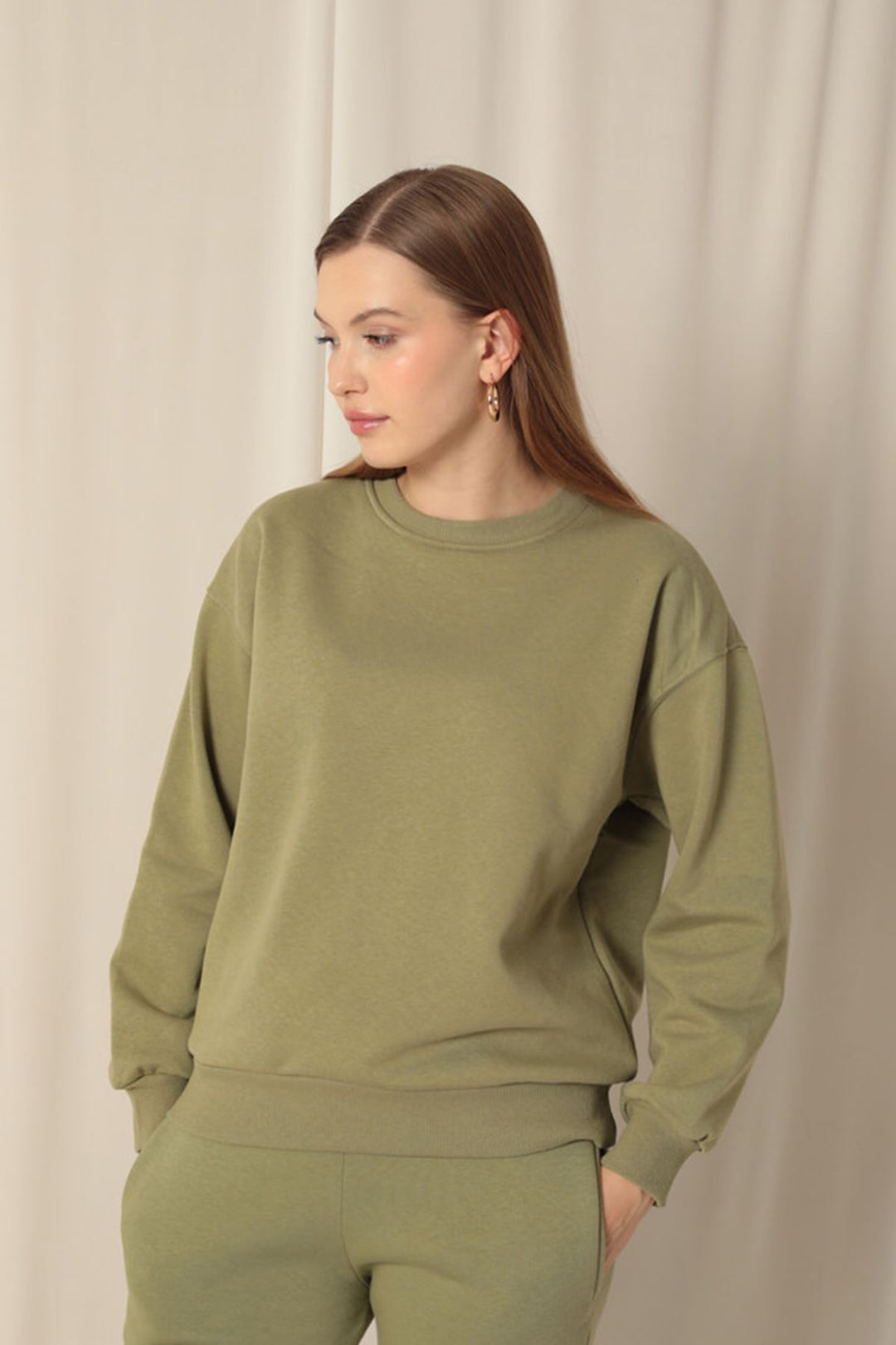 KKT Three Thread Fabric Basic Women's Khaki Sweat - Waterlooville