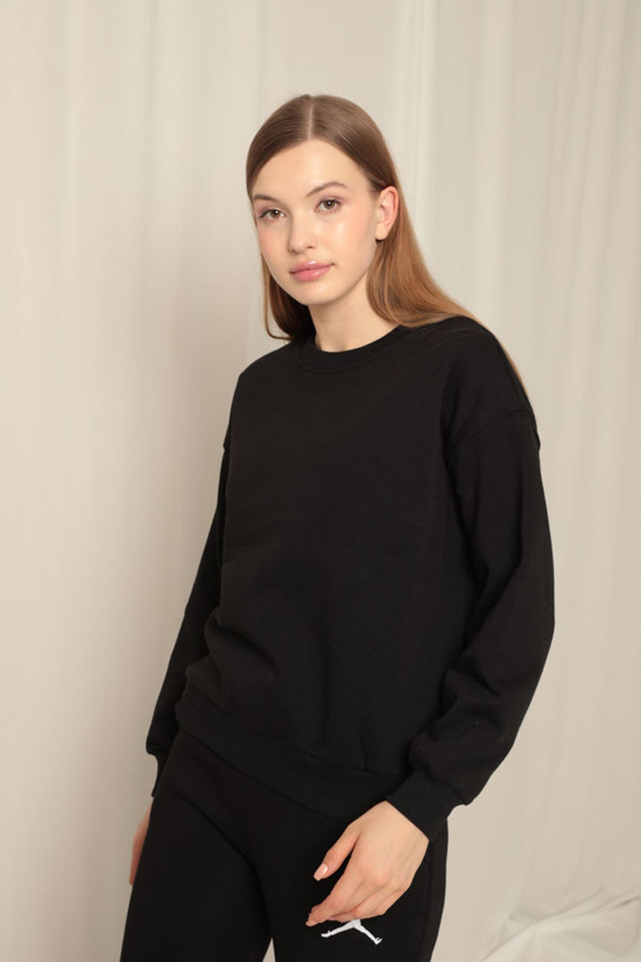 KKT Three Thread Fabric Basic Women's Black Sweat - Coral Gables