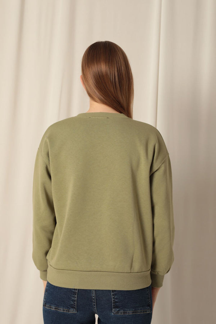 KKT Three Thread Fabric Women's Khaki Sweat - White Rock
