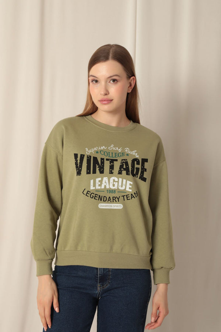 KKT Three Thread Fabric Women's Khaki Sweat - White Rock