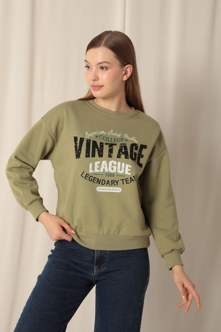 KKT Three Thread Fabric Women's Khaki Sweat - White Rock