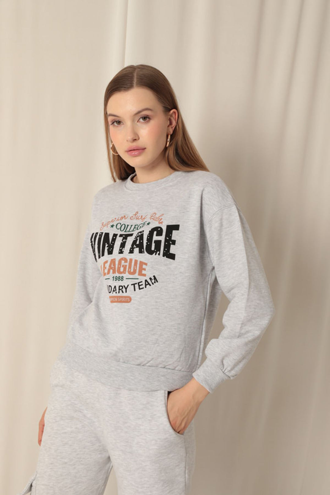 KKT Three Thread Fabric Women's Gray Sweat - Constanţa