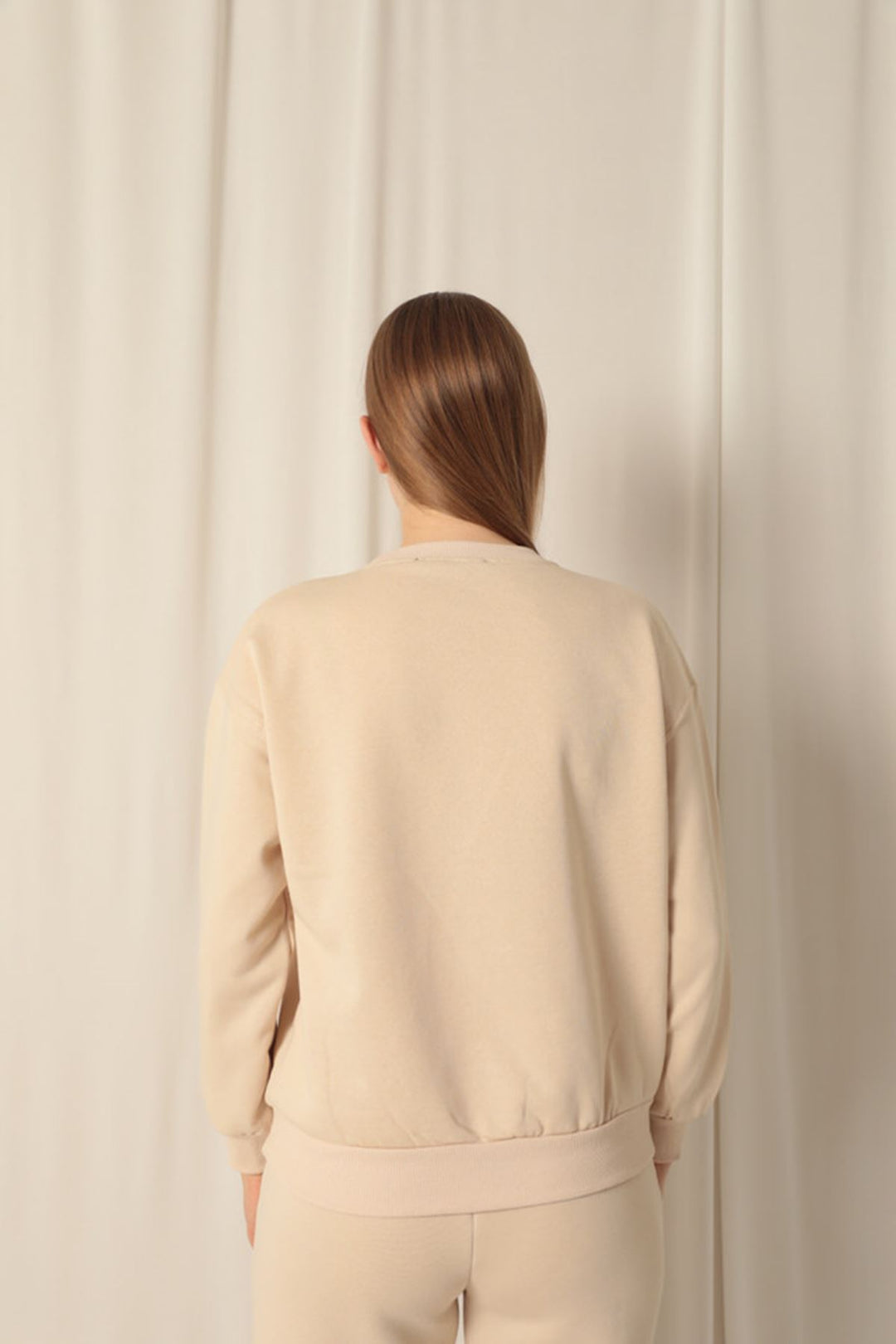 KKT Three Thread Fabric Women's Beige Sweat - Plainfield