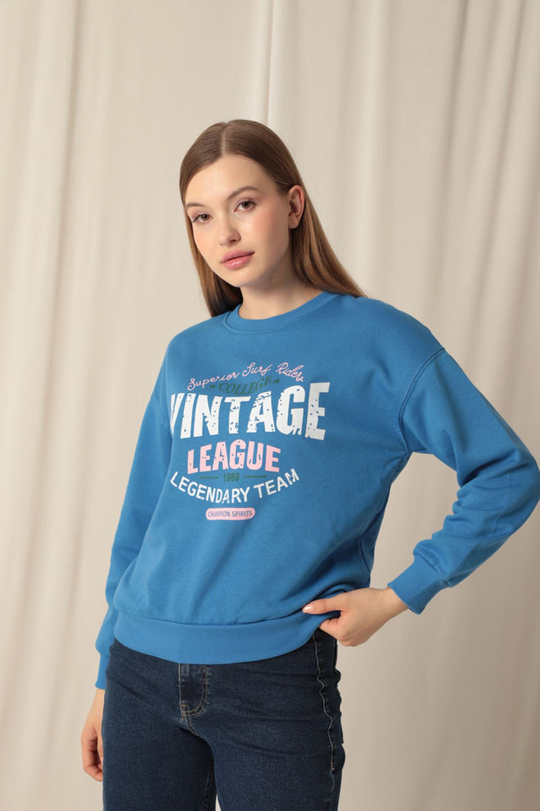 KKT Three Thread Fabric Women's Blue Sweat - Tampico
