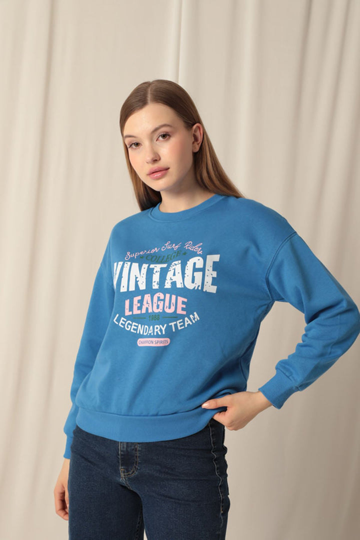 KKT Three Thread Fabric Women's Blue Sweat - Tampico