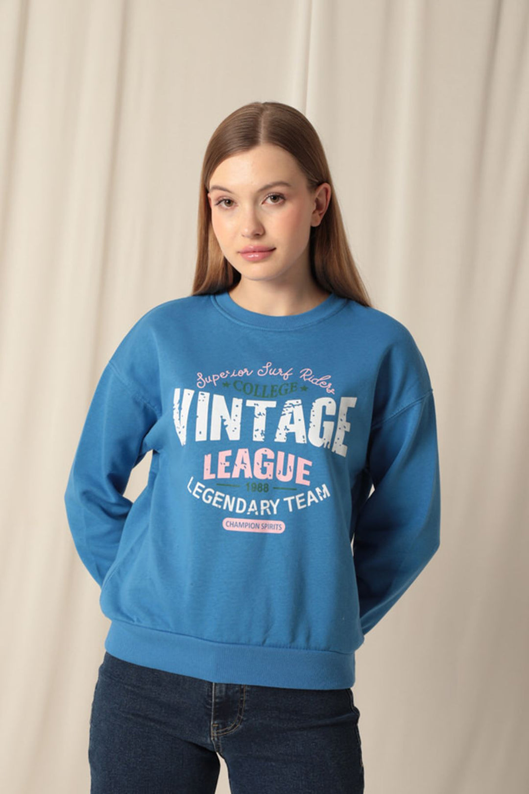 KKT Three Thread Fabric Women's Blue Sweat - Tampico