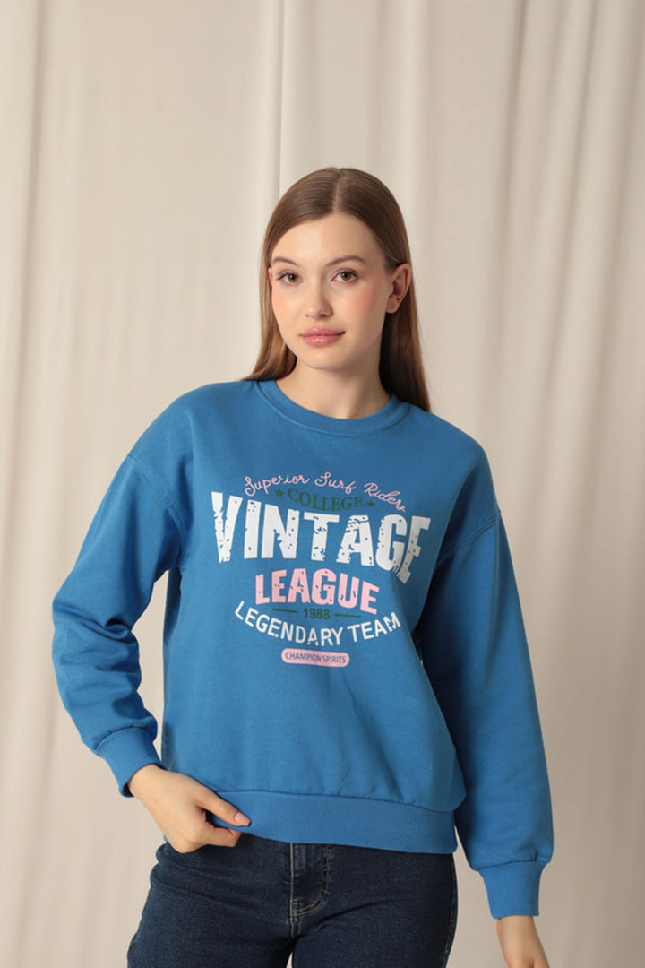KKT Three Thread Fabric Women's Blue Sweat - Tampico