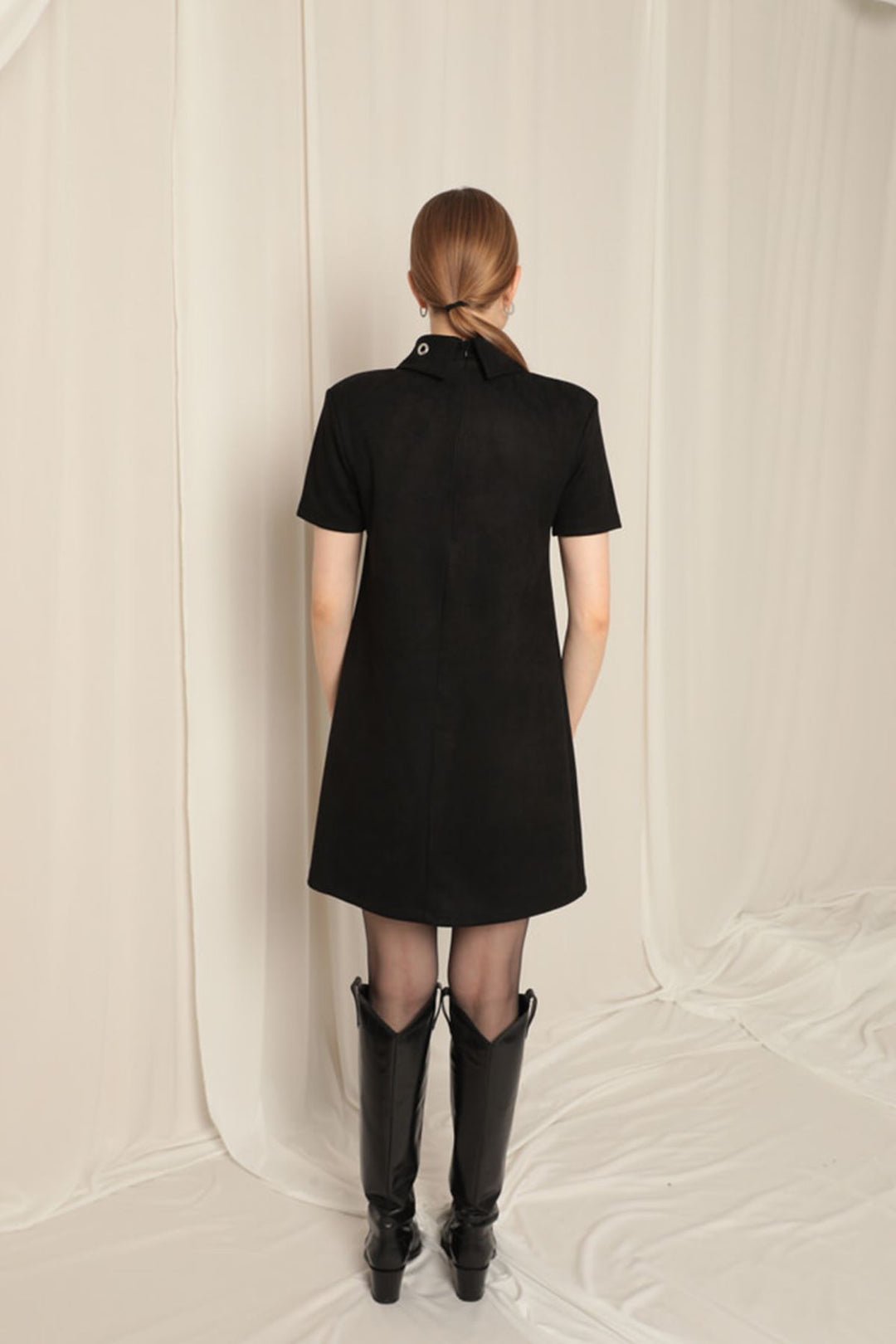 KKT Suede Fabric Black Dress - Chimalhuacán