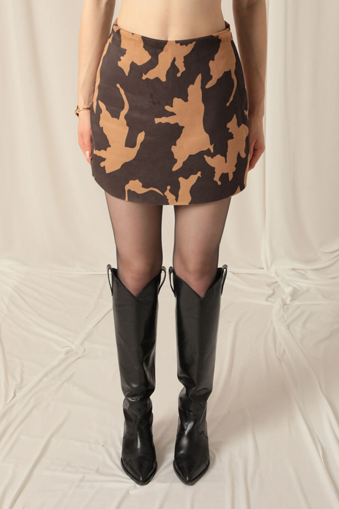 KKT Suede Patterned Women's Brown Suit - Bilbao
