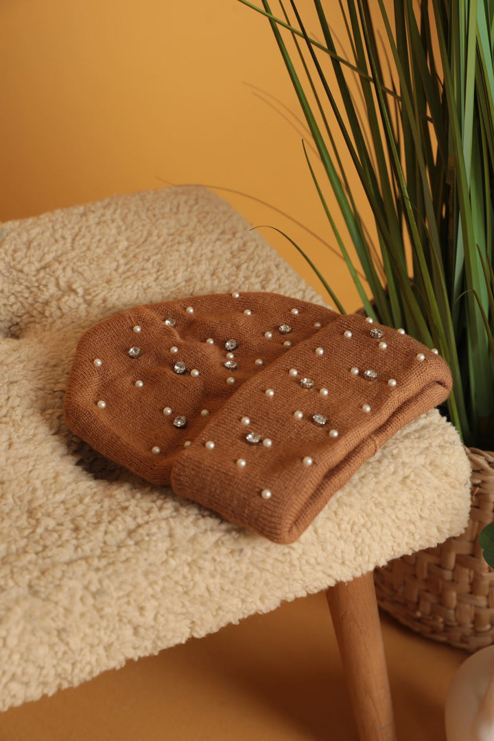 KKT Women's Clay Beret with Pearls - Pola de Siero