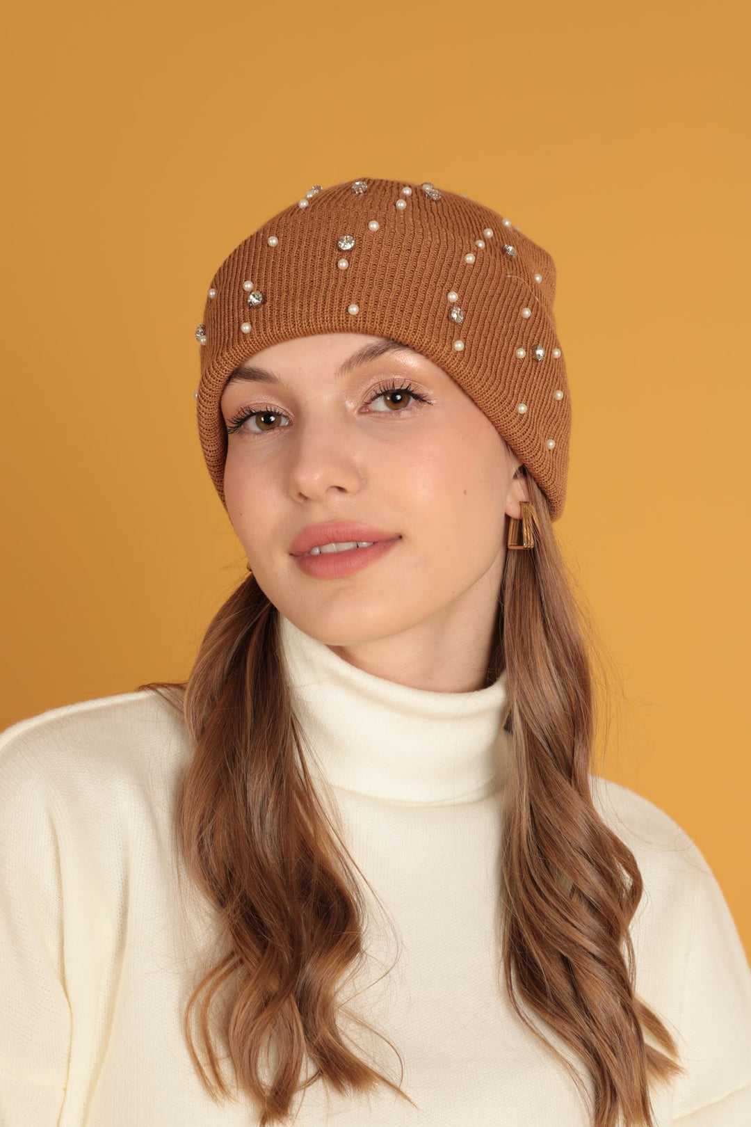 KKT Women's Clay Beret with Pearls - Pola de Siero