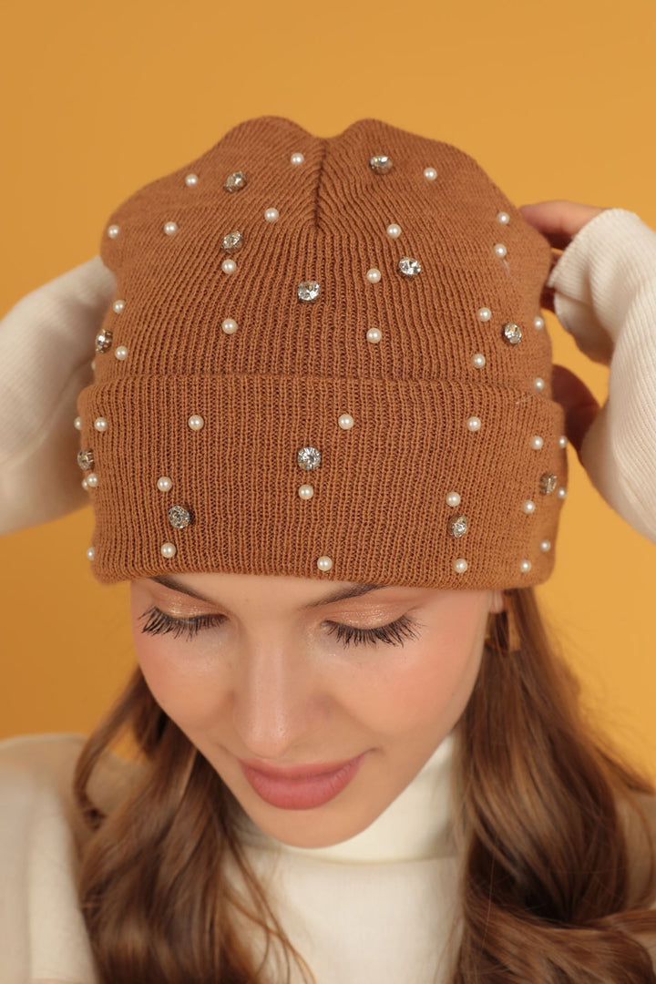 KKT Women's Clay Beret with Pearls - Pola de Siero