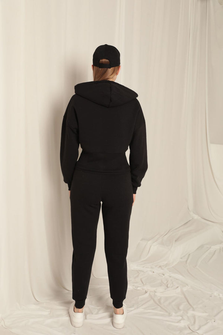 KKT Three Thread Fabric Zippered Women's Black Suit - Sahuayo de Morelos
