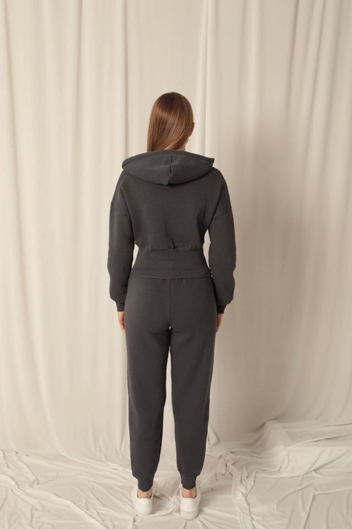 KKT Three Thread Fabric Zippered Women's Anthracite Suit - Tinley Park