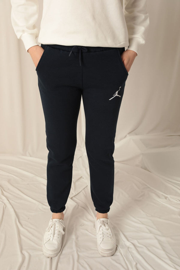 KKT Embroidered Women's Navy Blue Tracksuit with Elastic Waistband - Monterey Park