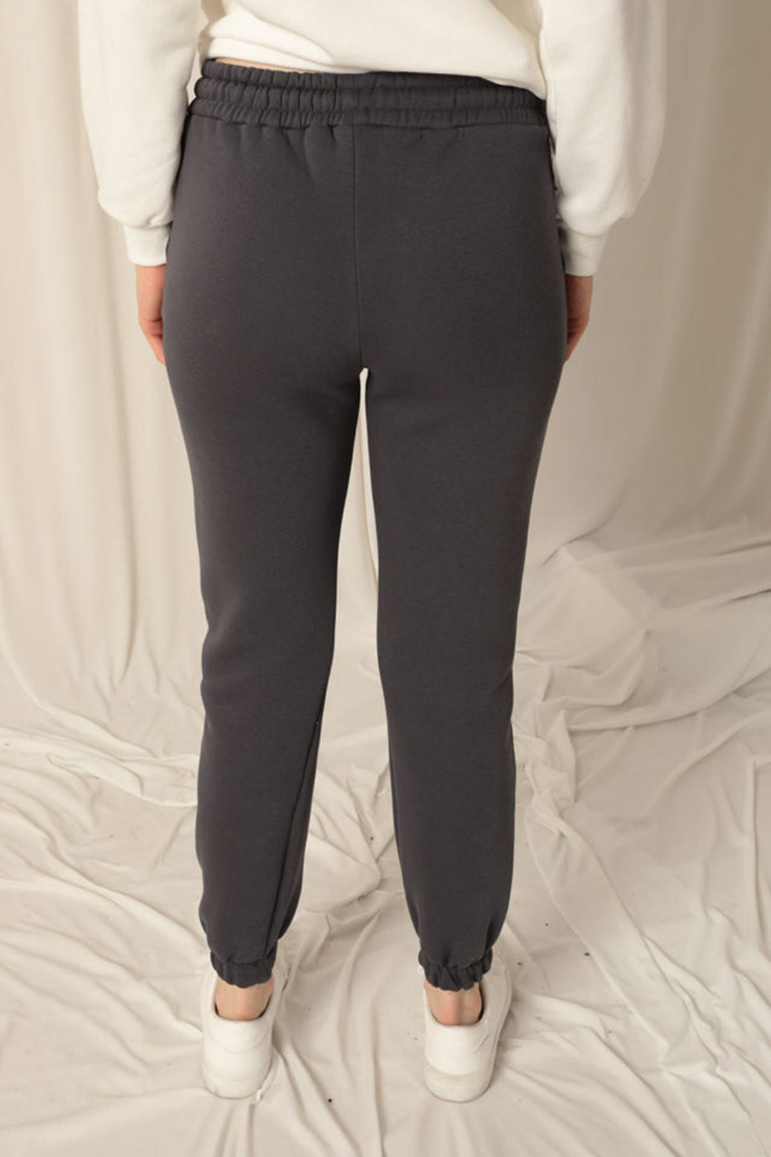 KKT Embroidered Women's Anthracite Tracksuit with Elastic Waistband - Heroica Nogales