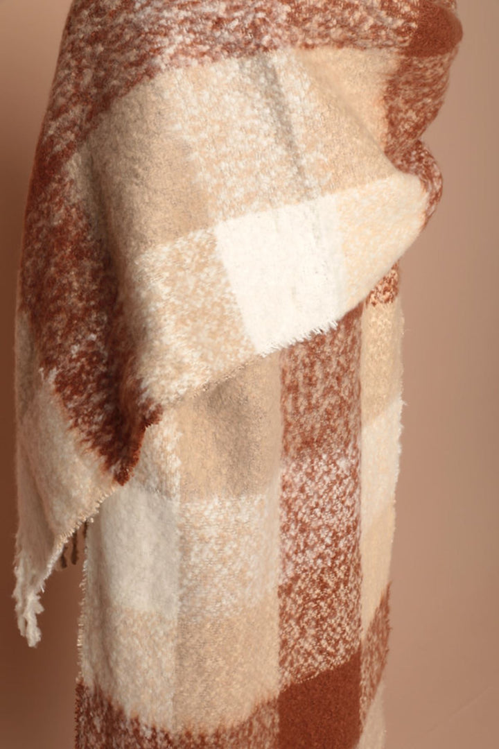 KKT Yumoş Boucle Women's Coffee Shawl - Ciudad Victoria