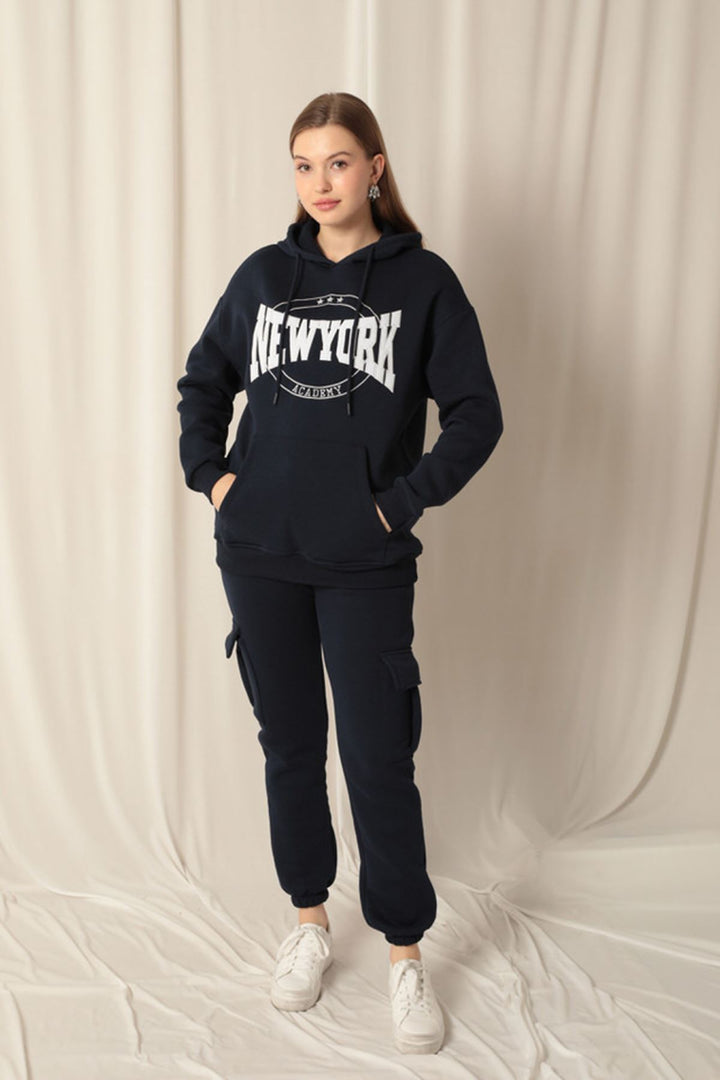 KKT New York Embroidered Women's Navy Blue Sweater - Savannah