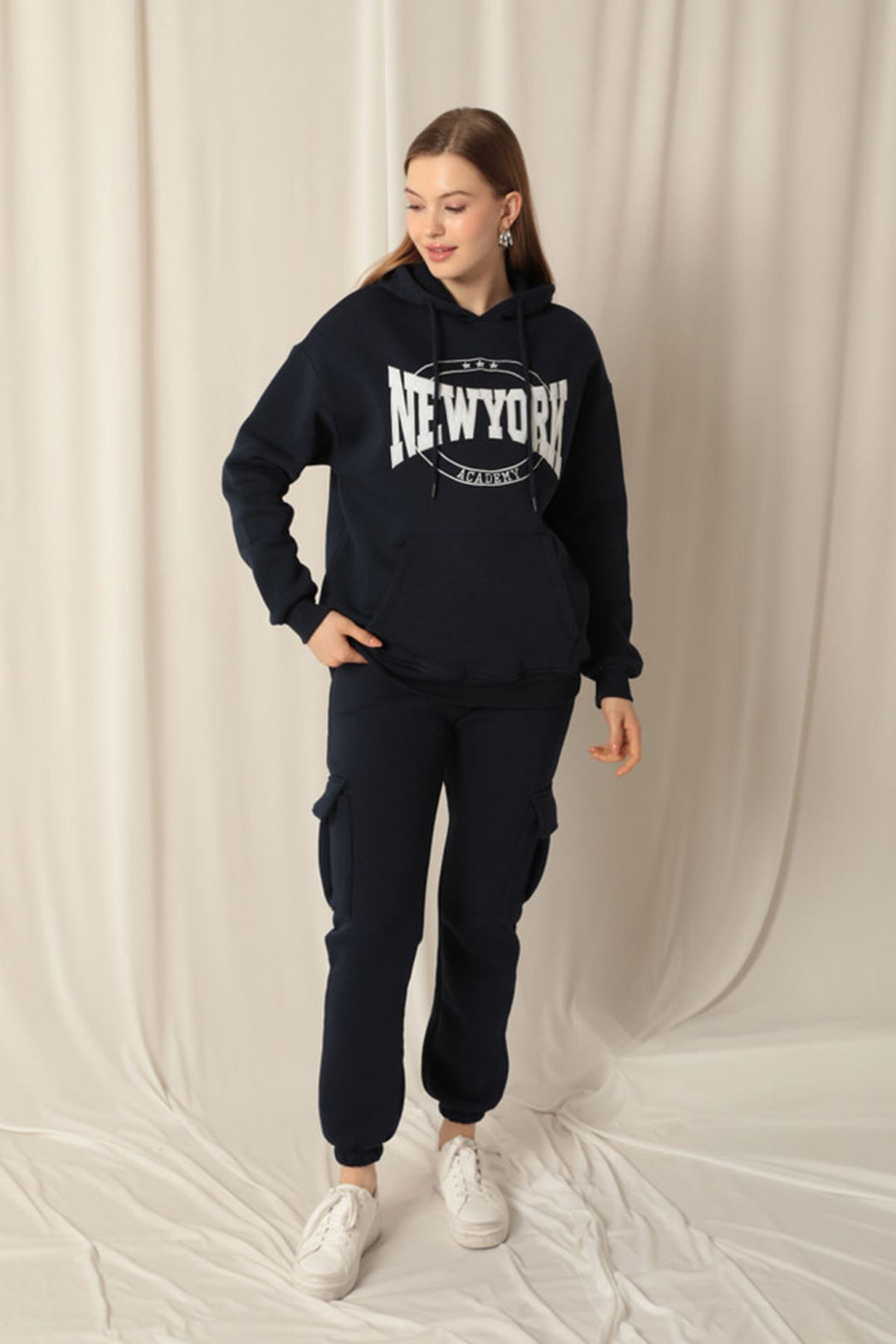 KKT New York Embroidered Women's Navy Blue Sweater - Savannah