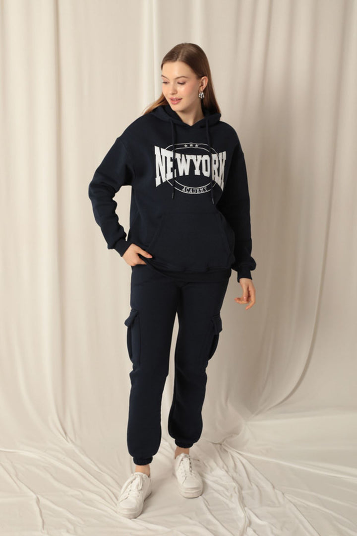 KKT New York Embroidered Women's Navy Blue Sweater - Savannah