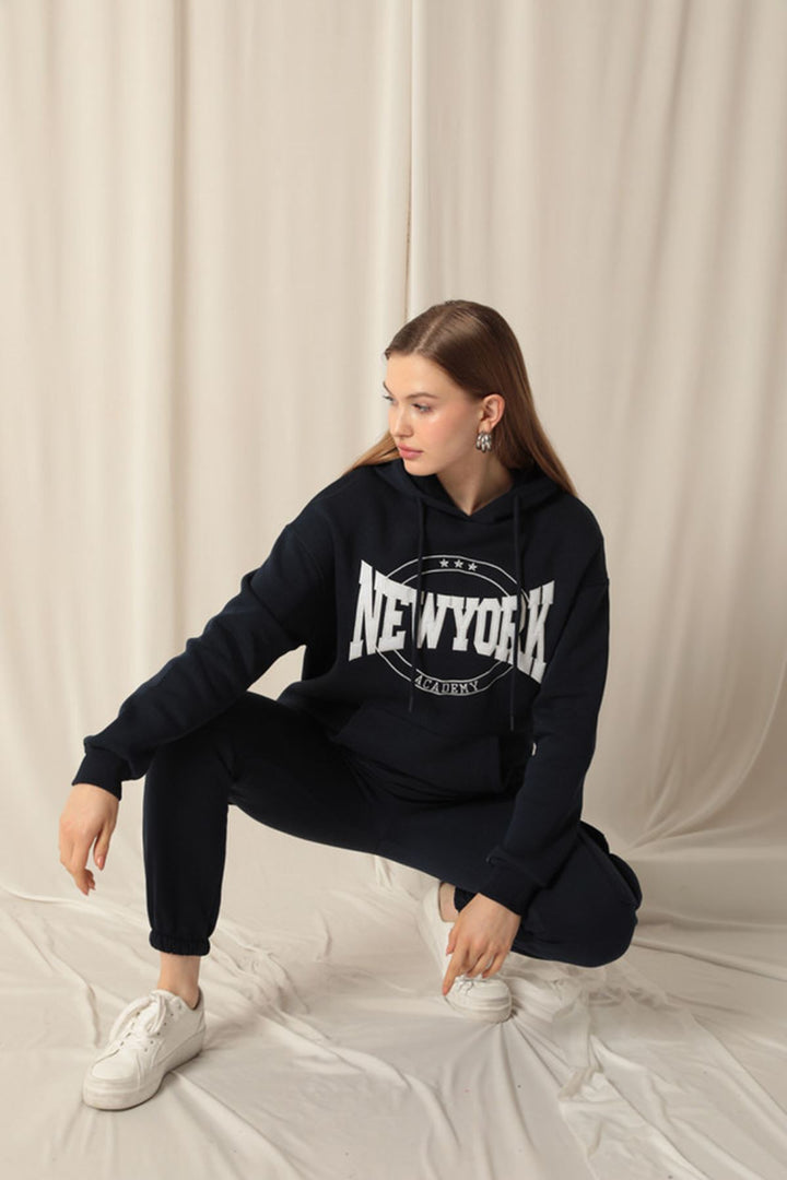 KKT New York Embroidered Women's Navy Blue Sweater - Savannah