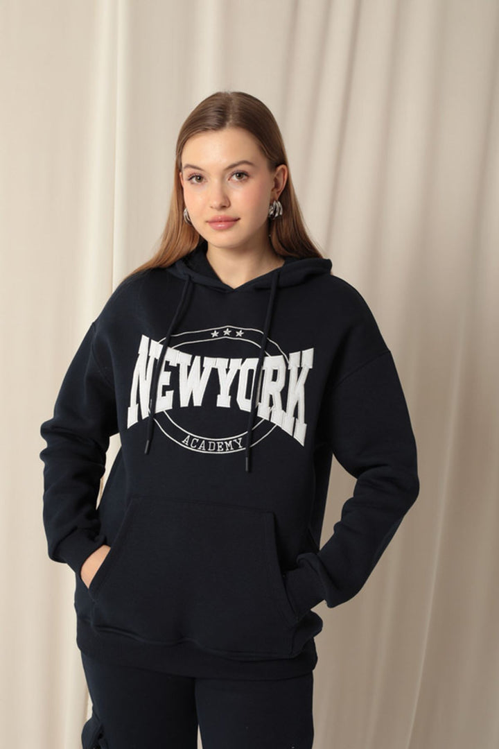 KKT New York Embroidered Women's Navy Blue Sweater - Savannah
