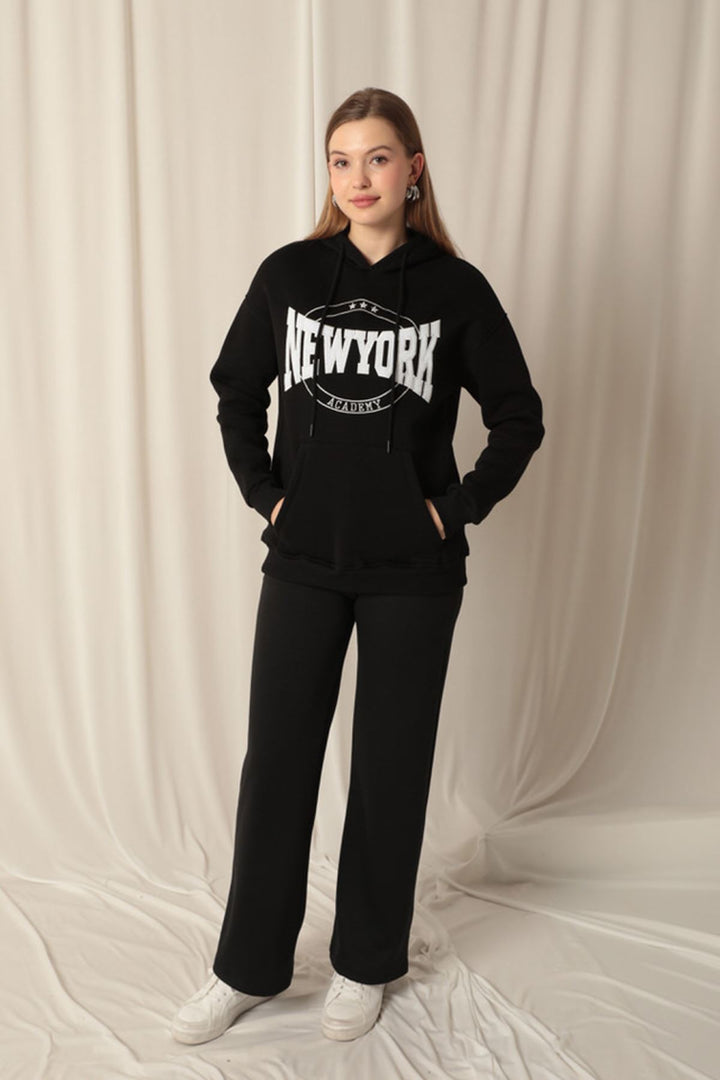 KKT Embroidered Women's Black Sweater - Belfast