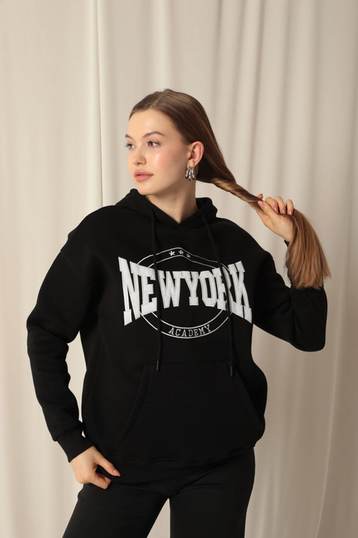 KKT Embroidered Women's Black Sweater - Belfast