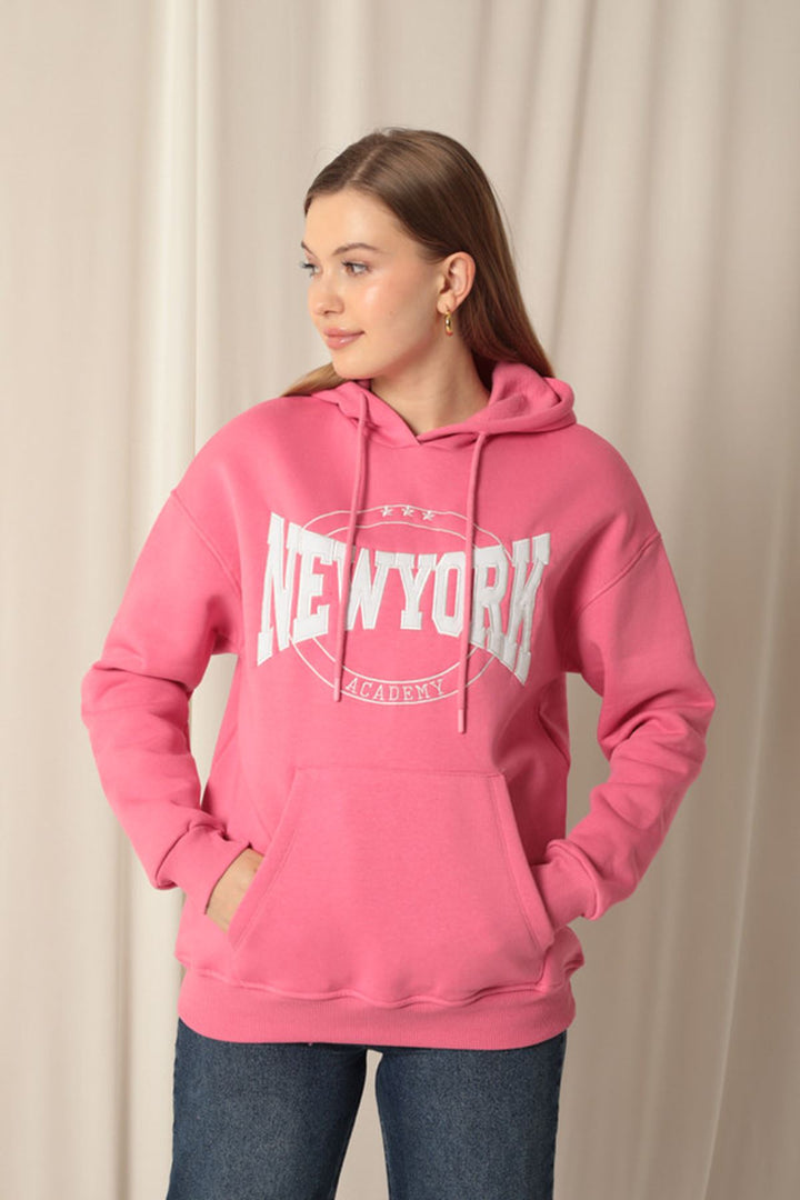 KKT New York Embroidered Women's Pink Sweater - Folkestone