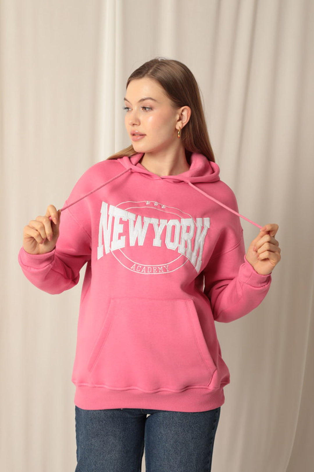 KKT New York Embroidered Women's Pink Sweater - Folkestone