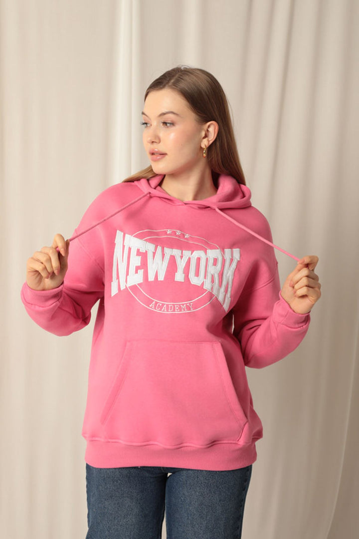 KKT New York Embroidered Women's Pink Sweater - Folkestone