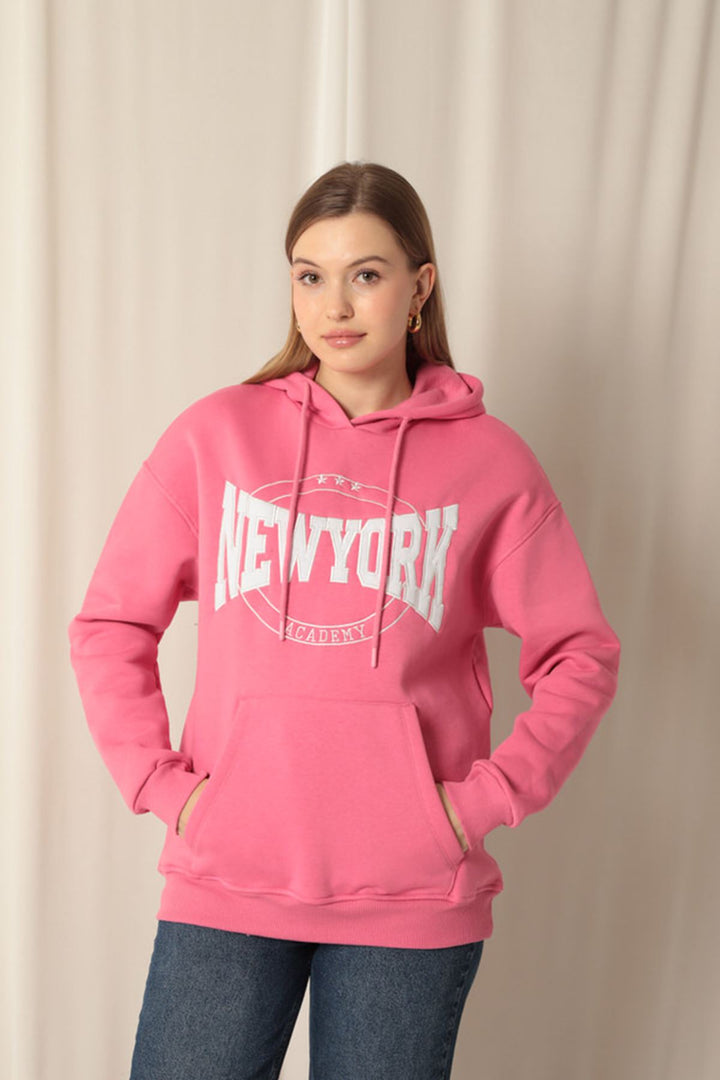 KKT New York Embroidered Women's Pink Sweater - Folkestone