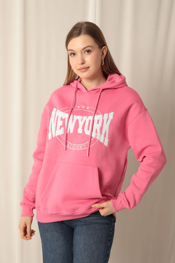 KKT New York Embroidered Women's Pink Sweater - Folkestone