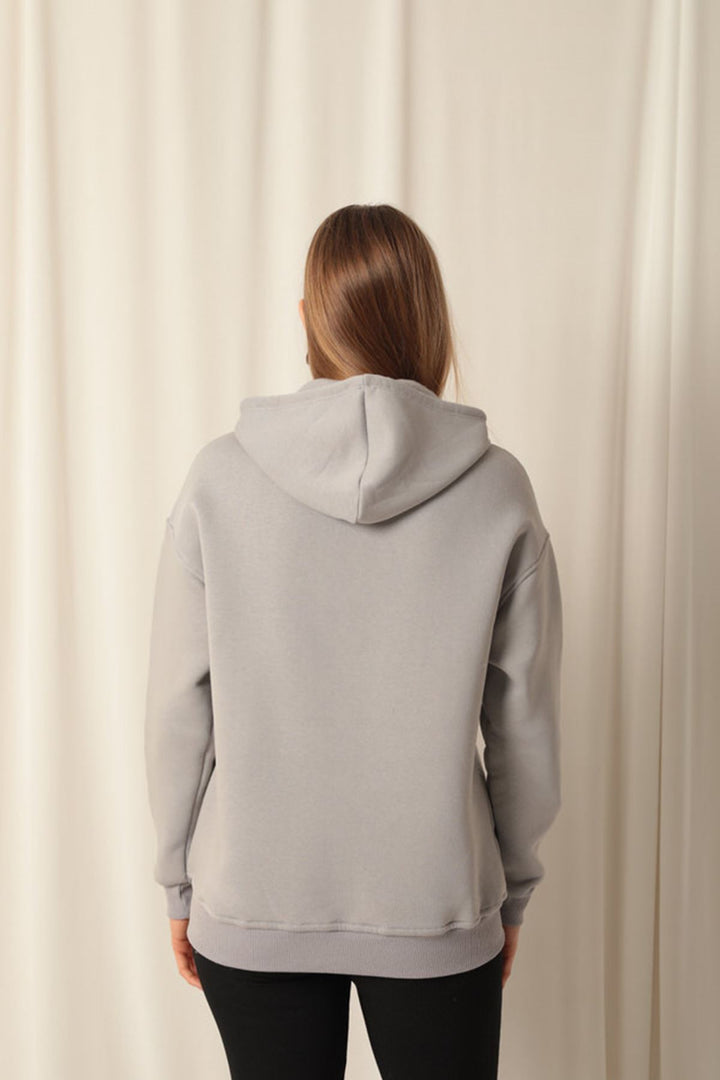 KKT New York Embroidered Women's Dark Gray Sweater - Umán