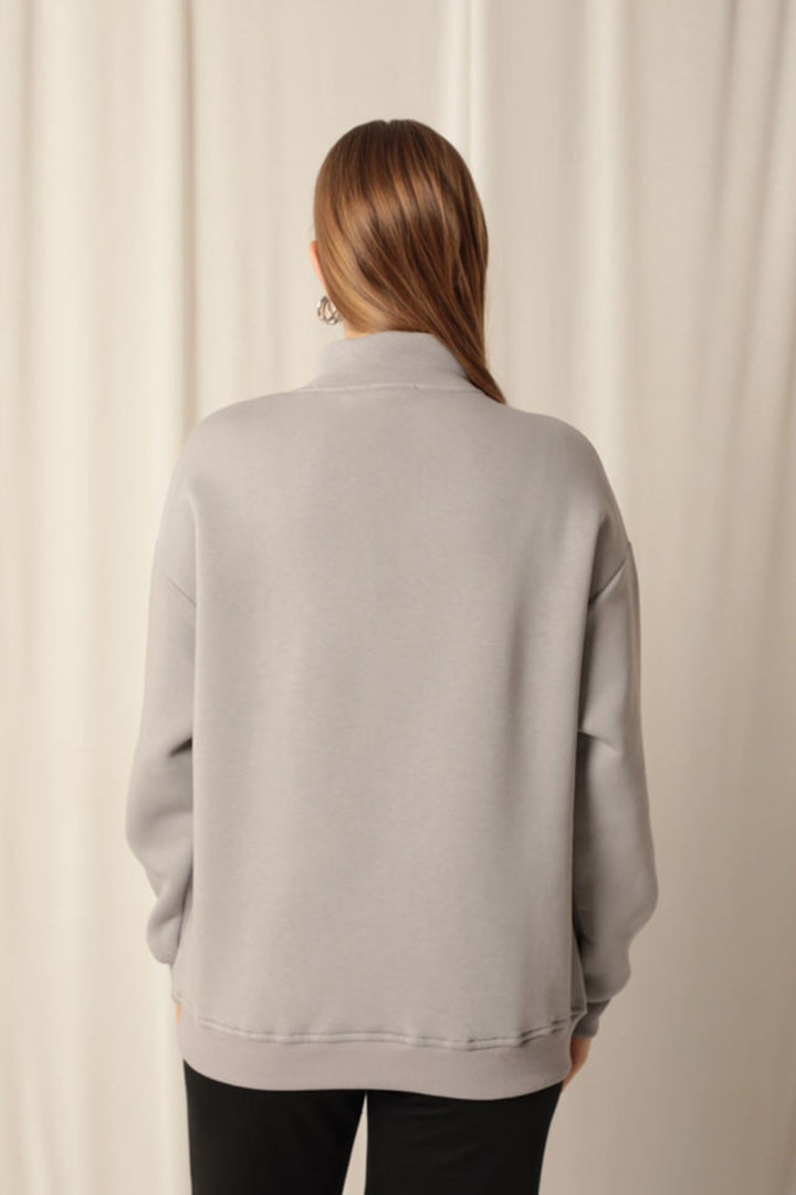 KKT Nyc Embroidered Women's Dark Gray Sweater - Wausau