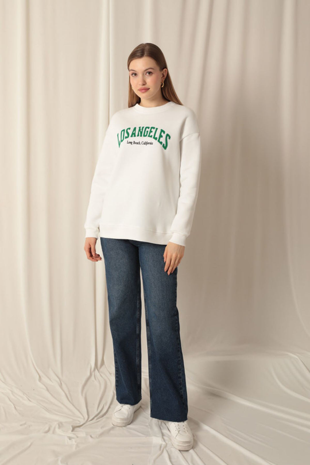 KKT Embroidered Zero Collar Women's Ecru Sweat - Balingen