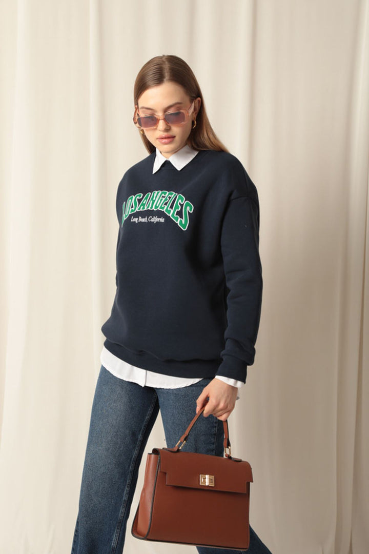 KKT Zero Collar Women's Navy Blue Sweater - Lakeshore