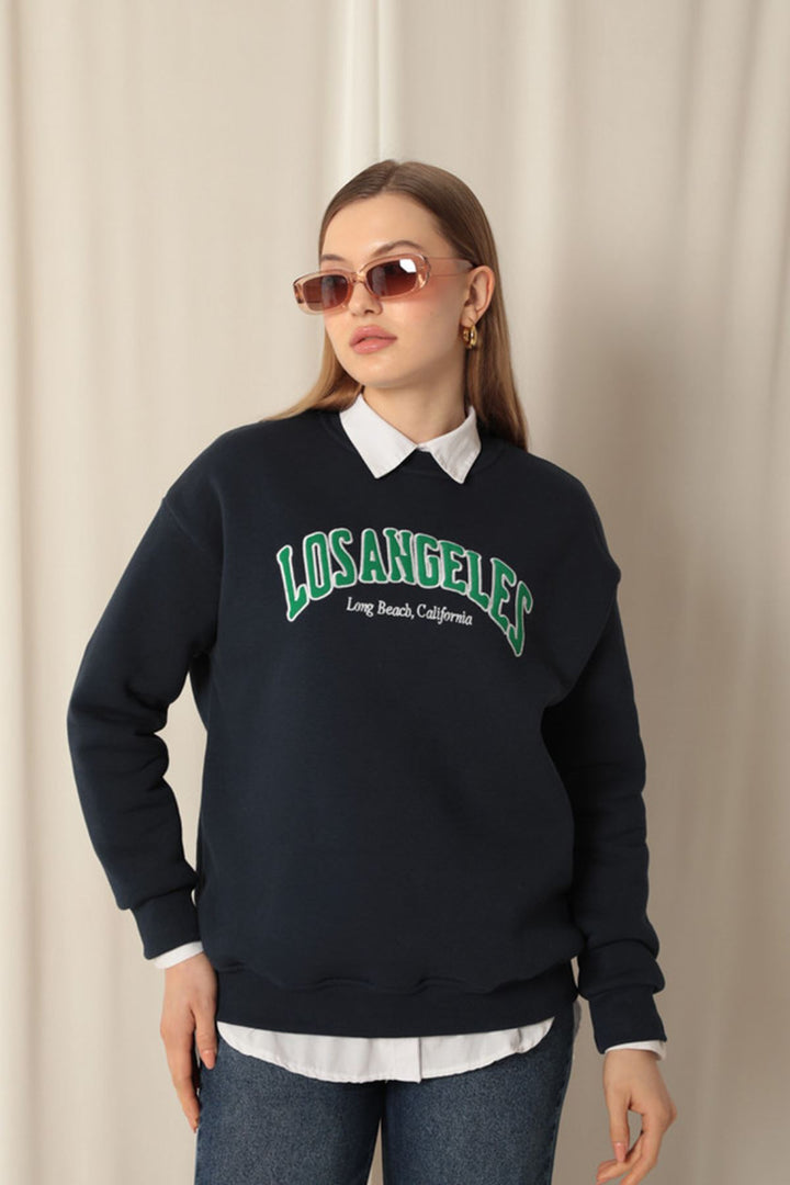 KKT Zero Collar Women's Navy Blue Sweater - Lakeshore