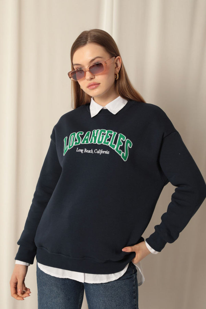 KKT Zero Collar Women's Navy Blue Sweater - Lakeshore