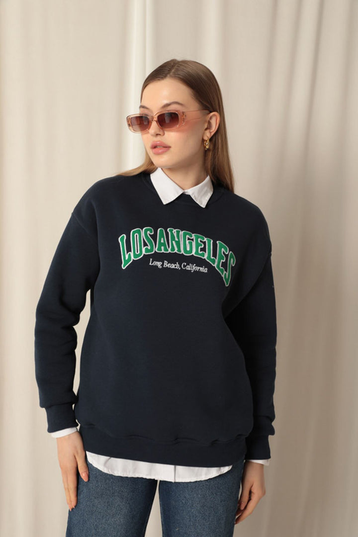 KKT Zero Collar Women's Navy Blue Sweater - Lakeshore