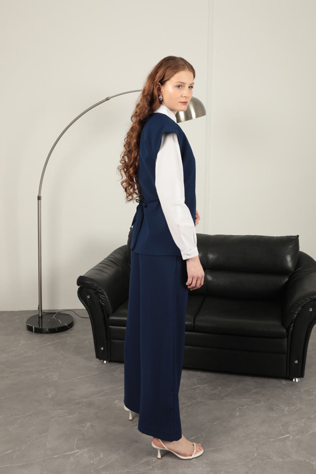 KKT Polyviscon Fabric Women's Vest-Navy Blue - Ivano-Frankivsk