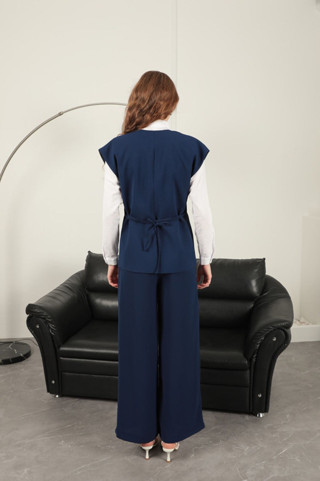 KKT Polyviscon Fabric Women's Vest-Navy Blue - Ivano-Frankivsk
