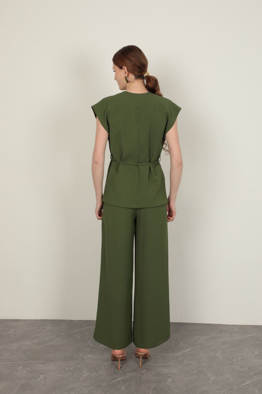 KKT Polyviscon Fabric Women's Vest-Khaki - Hamburg